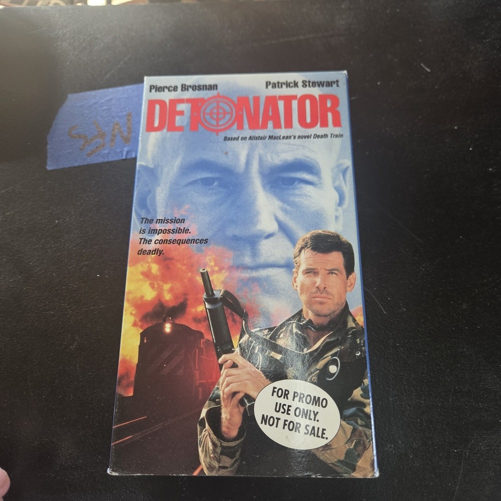 Detonator VHS Pierce Brosnan Patrick Stewart Columbia TriStar Promo 53623
